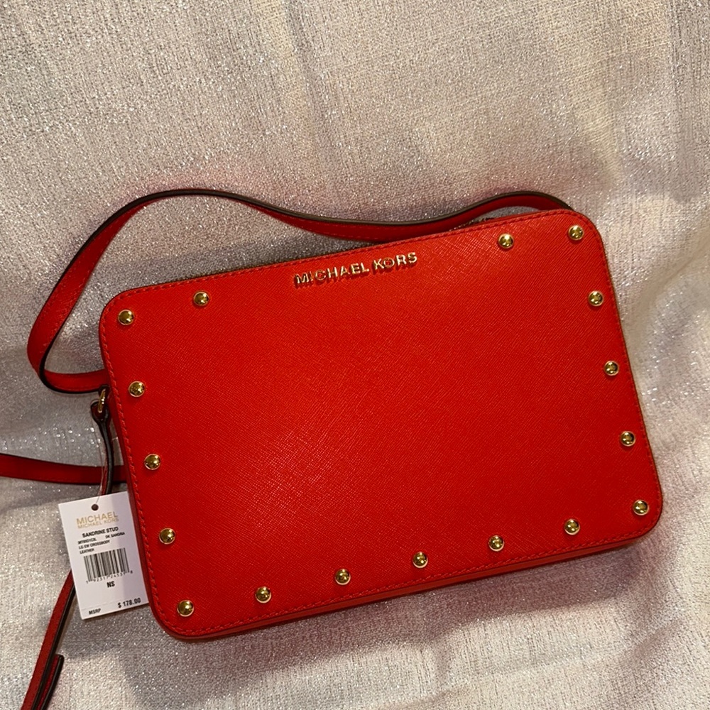 Michael Kors Sangria Sandrine Stud Bag